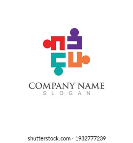 Community, network and social icon design template