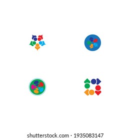 Community, network and social icon design template