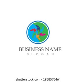 Community, network and social icon design template