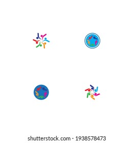 Community, network and social icon design template