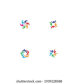 Community, network and social icon design template
