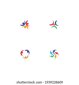 Community, network and social icon design template