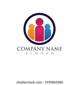 Community, network and social icon design template