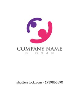 Community, network and social icon design template