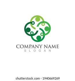 Community, network and social icon design template
