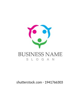 Community, network and social icon design template