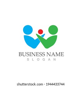 Community, network and social icon design template