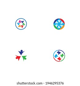 Community, network and social icon design template
