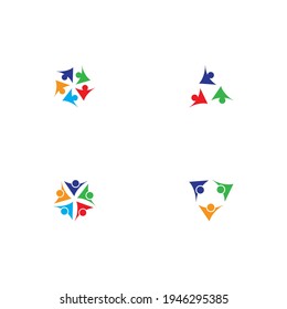 Community, network and social icon design template