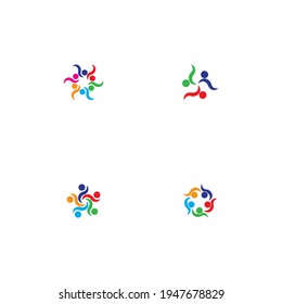 Community, network and social icon design template