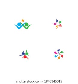 Community, network and social icon design template