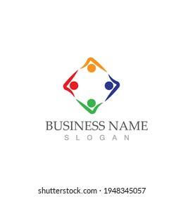 Community, network and social icon design template