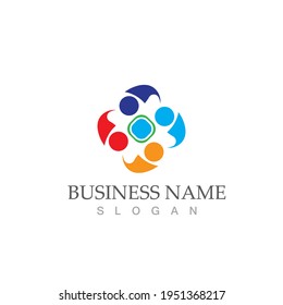 Community, network and social icon design template