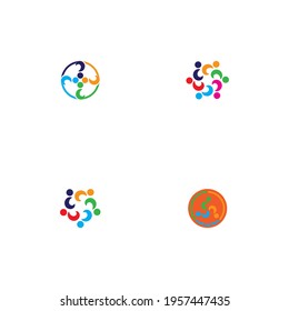 Community, network and social icon design template