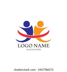 Community, network and social icon design template