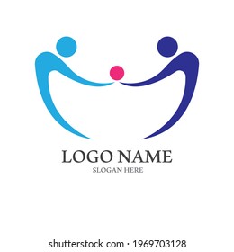Community, network and social icon design template