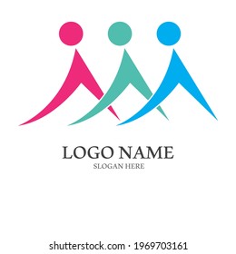 Community, network and social icon design template