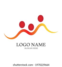 Community, network and social icon design template