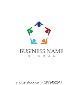Community, network and social icon design template
