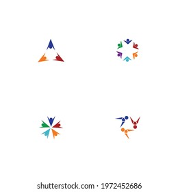 Community, network and social icon design template