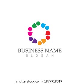 Community, network and social icon design template