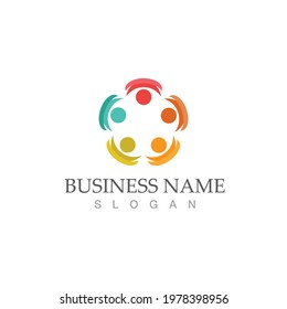 Community, network and social icon design template