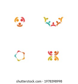 Community, network and social icon design template