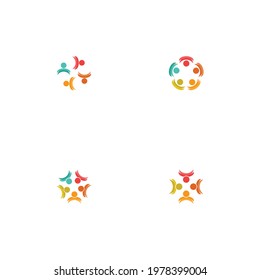 Community, network and social icon design template