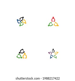 Plantilla de diseño de iconos comunitarios, de red y sociales