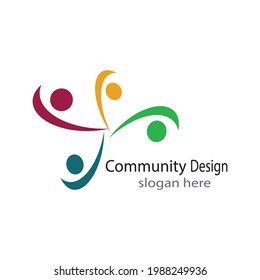 Community, network and social icon design template