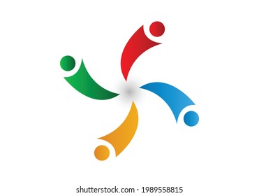 Community, network and social icon design template