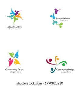 Community, network and social icon design template