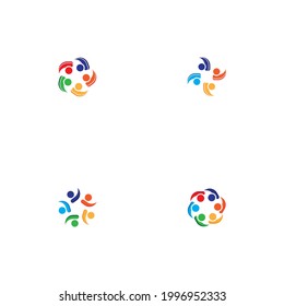Community, network and social icon design template