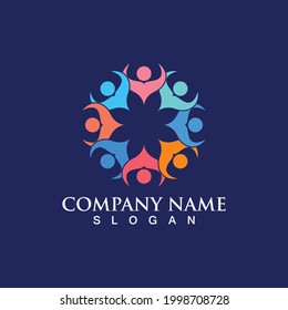 Community, network and social icon design template