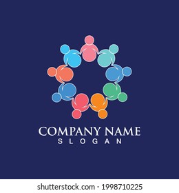 Community, network and social icon design template