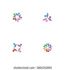 Community, network and social icon design template