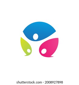 Community, network and social icon design template