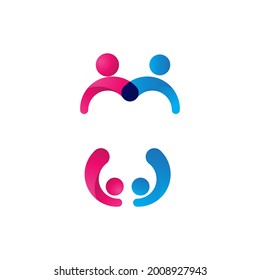 Community, network and social icon design template