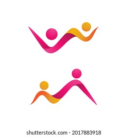 Community, network and social icon design template
