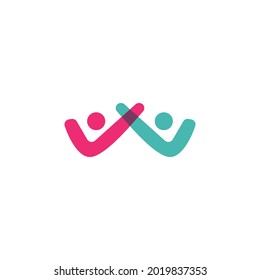 Community, network and social icon design template