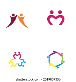 Community, network and social icon design template
