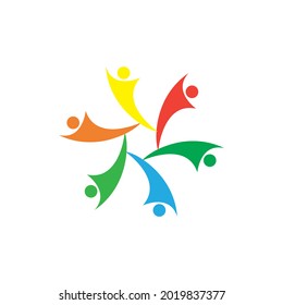 Community, network and social icon design template