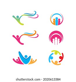 Community, network and social icon design template