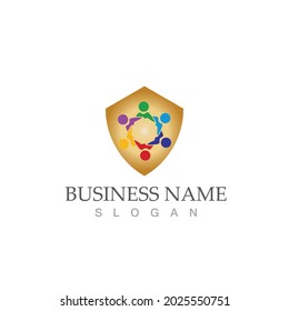 Community, network and social icon design template