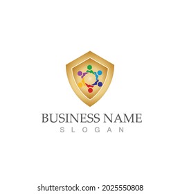 Community, network and social icon design template