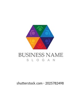 Community, network and social icon design template