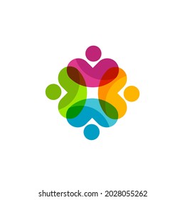Community, network and social icon design template