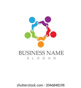 Community, network and social icon design template