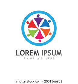 Community, network and social icon design template