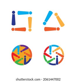 Community, network and social icon design template